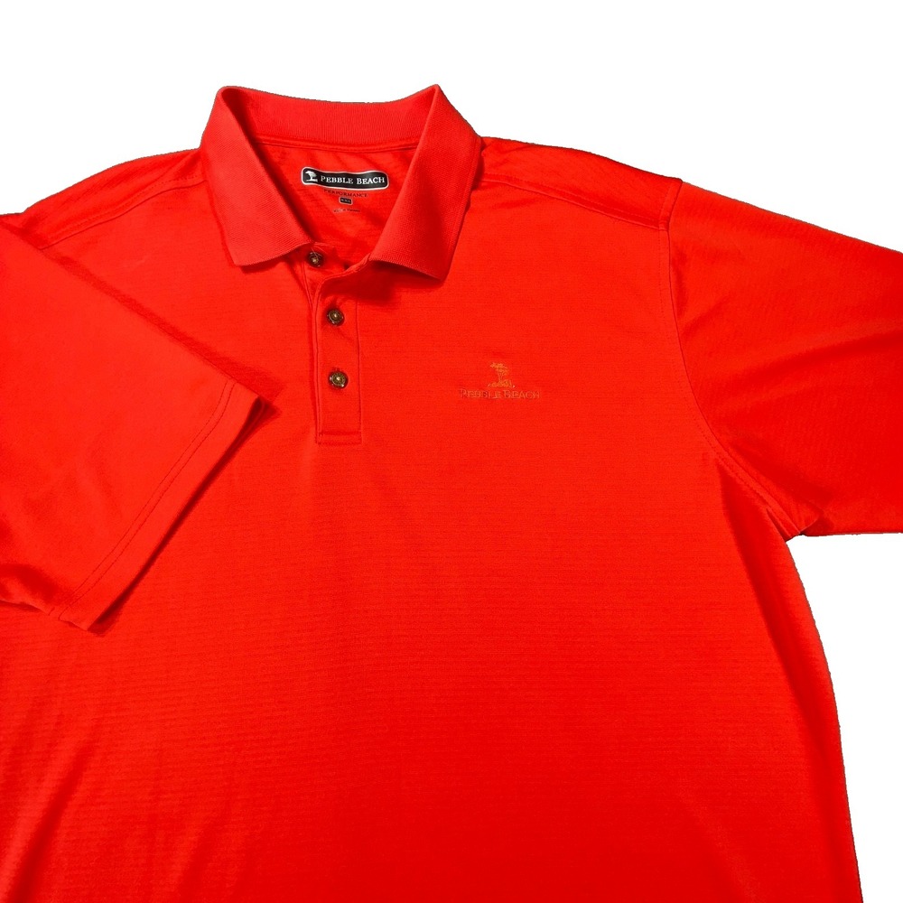 Pebble Beach Performance Polo Shirt Mens 2XL Red Golf Casual Lightweight